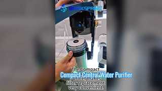 De Compacte Centrale Waterzuiveraar maakt het vervangen van filters erg handig.
