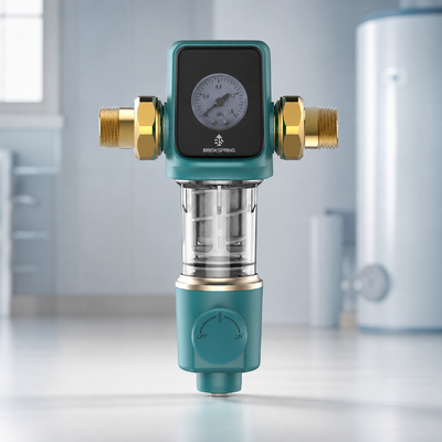 Tiende Generatie Waterfilter voor het Hele Huis met 40 µm Filtratie Precisie, Watergedreven Schraper en Herbruikbaar Filterdoek