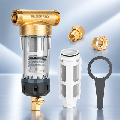 Handmatige voorfilter voor water voor het hele huis van de vierde generatie met een filtratie-nauwkeurigheid van 40 μm en herbruikbare meshfiltratie