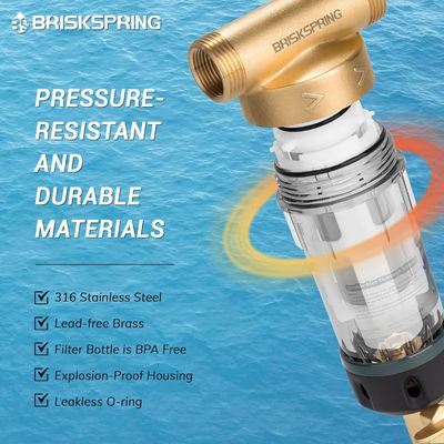 BPA-vrij 40 micron Spin Down Sediment Filter Voorkomen van schaal en corrosie