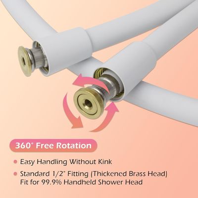 Revolutionaire Ultra Soft Anti Kink Silicone Douche Schroef Uitbreiding Met Messing Inbreng En Nut
