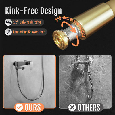 Voedsel-grade siliconen douchehos bevestiging voor draagbare douchekop, kink-free douchekop slang verlenging
