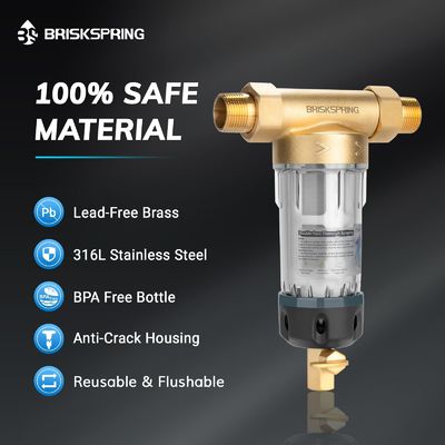 BriskSpring Spin Down Sediment Prefilter System voor het hele huis filteren