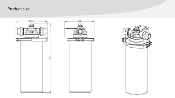Roestvrij staal hele huis pre-filter met anti-clog ontwerp Verwijder verkleuring en 0.1 0.7MPa waterdruk