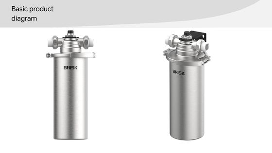 5 micron 304 roestvrij staal watervoorfilter met handmatig drukverlagend klep voor superieure filtratie
