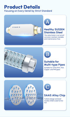 Patentbeschermde SS304 Elektronisch waterverwarmer voor hard water