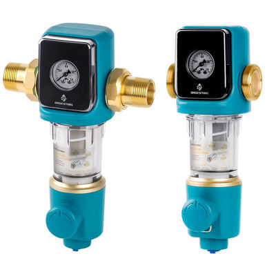 BPA-vrije automatische spoeling 40 micron sifon spin-down voorfilter voor thuiswatersysteem met geïntegreerde schraperreiniger