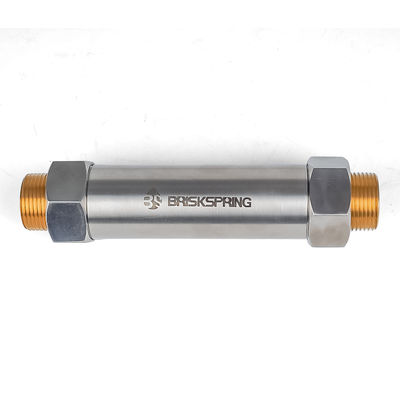 Compacte waterontkalker DN25 met 3/4" draad, roestvrijstalen behuizing