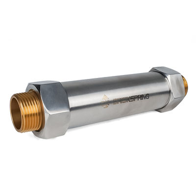 Compacte waterontkalker DN25 met 3/4" draad, roestvrijstalen behuizing