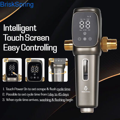 Volledig automatisch voorfilter slimme sedimentfilter, automatisch spoelen hele huis water voorfilter voor de bescherming van de sanitaire voorzieningen