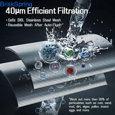 NSF-gecertificeerde 316L roestvrijstalen gaas waterfilter met 6T/h doorstroming en intelligente aanraakbesturing