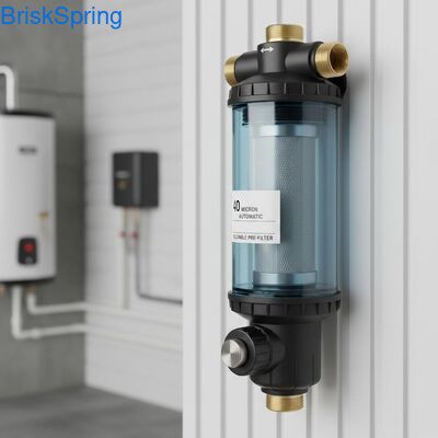 40 micron Volledig automatisch herbruikbaar Spin Down Water Pre Filter voor het verwijderen van sediment in het hele huis