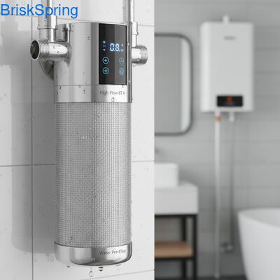 High Flow 6T H 316L roestvrijstalen gaaswaterfilter voor het hele huis met aanraakbediening