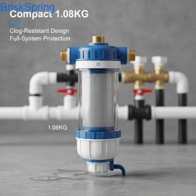 Compact 1,08 KG waterfilter met anti-verstoppingsontwerp en volledige systeem bescherming