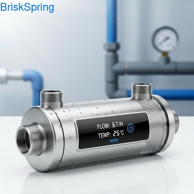 High Flow 6T H 316L roestvrijstalen gaaswaterfilter voor het hele huis met aanraakbediening