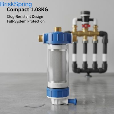 Compact 1,08 KG waterfilter met anti-verstoppingsontwerp en volledige systeem bescherming