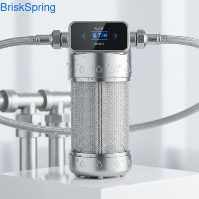 High Flow 6T H 316L roestvrijstalen gaaswaterfilter voor het hele huis met aanraakbediening