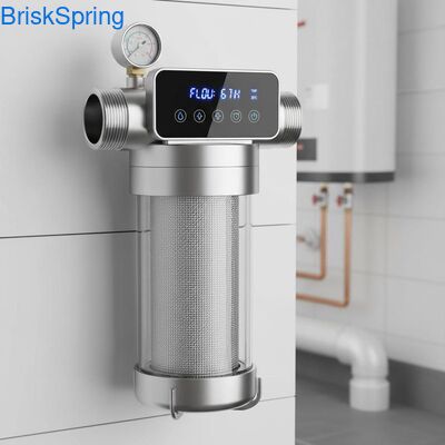 High Flow 6T H 316L roestvrijstalen gaaswaterfilter voor het hele huis met aanraakbediening