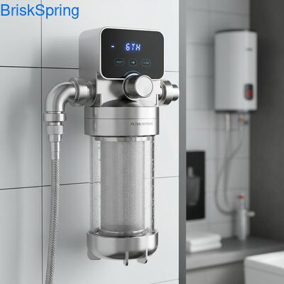 High Flow 6T H 316L roestvrijstalen gaaswaterfilter voor het hele huis met aanraakbediening