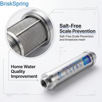 Zoutvrij Waterontkalker Systeem: Stop Hard Water Kalk, Verleng de Levensduur van Apparaten & Verbeter Water Efficiëntie (Geen Chemicaliën Nodig)