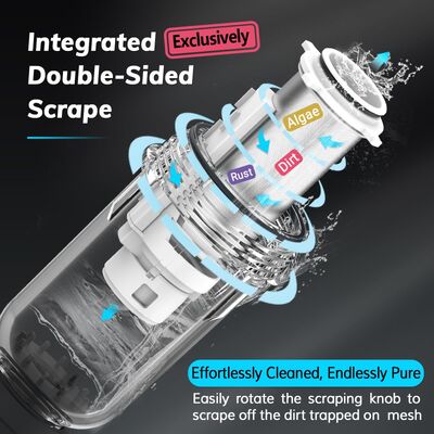 Handmatige voorfilter voor water voor het hele huis van de vierde generatie met een filtratie-nauwkeurigheid van 40 μm en herbruikbare meshfiltratie