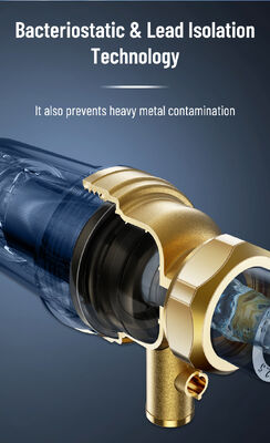 BriskSpring HZ-D 40 Micron Whole House Sediment Pre Filter met 7 T/H Flow en 360 graden draaiende installatie
