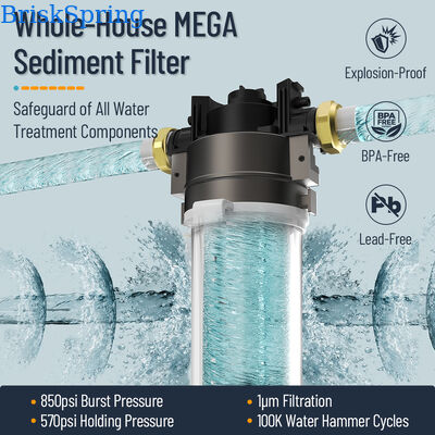 Heavy Duty High Pressure Water Pre Filter Whole House Water Filter with Quick Change Cartridge Central Water Purifier