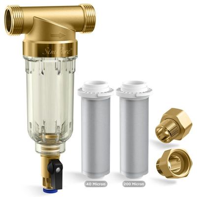 De Filtratierotatie van 40 Micronflushable onderaan Water Prefilter voor Huis