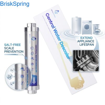 Zoutvrij Waterontkalker Systeem: Stop Hard Water Kalk, Verleng de Levensduur van Apparaten & Verbeter Water Efficiëntie (Geen Chemicaliën Nodig)