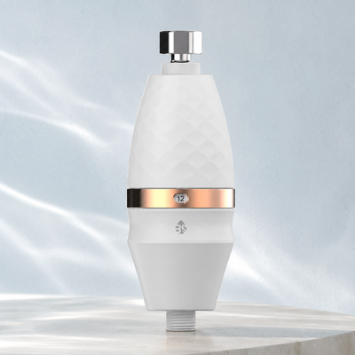 BriskSpring M2-A 1/2 inch douchewaterreiniger met 316L roestvrijstalen gaas en zilver geactiveerde koolstof MSAP KDF voor efficiënte filtratie