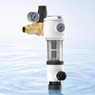 BriskSpring N1-8A-BS 40 Micron Sediment Voorfilter met Dubbele Drukbewaking en Handmatige Terugspoeling