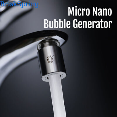1440° Multi-Joint Rotatie Micro Nano Bubble Kraan Beluchter met 1,09 × 10⁸ ± 1,65 × 10⁷ deeltjes/ml Bubbelconcentratie en H59-1 Messing + SUS304 Roestvrij Staal Constructie