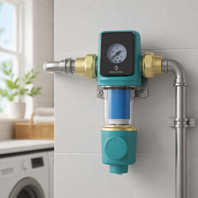 Waterfilter voor het hele huis met 40 micron filtratie, handmatige terugspoeling en een debiet van 22 GPM