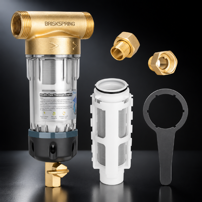 40 Micron Waterfilter voor het hele huis met handmatige spoeling en herbruikbaar gaas sedimentfilter