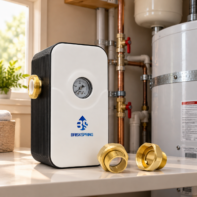 Waterontkalker voor het hele huis met H59-1 messing constructie en 5T/H doorstroomsnelheid Zoutvrije waterconditioner
